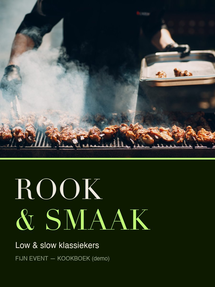 Kookboekcover: Rook & Smaak
