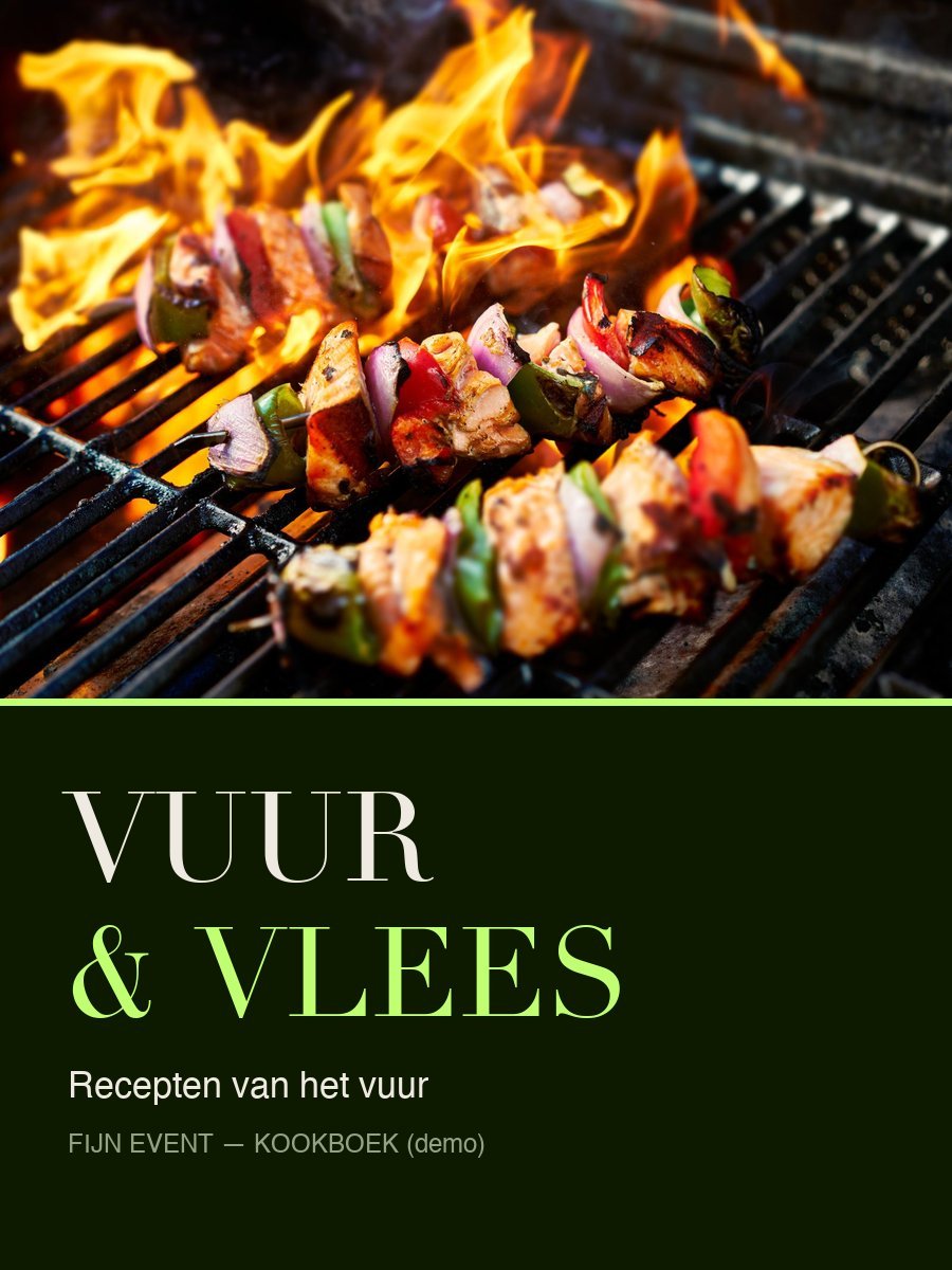 Kookboekcover: Vuur & Vlees